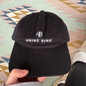 Anine Bing Classic Black Cap
